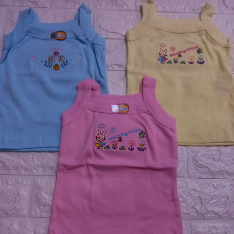 Singlet Finka bayi bahan cotton motif cwe /1pcs