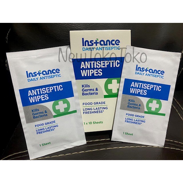 Instance Antiseptic Wipes FOOD GRADE 75% Alcohol 10 Sachet