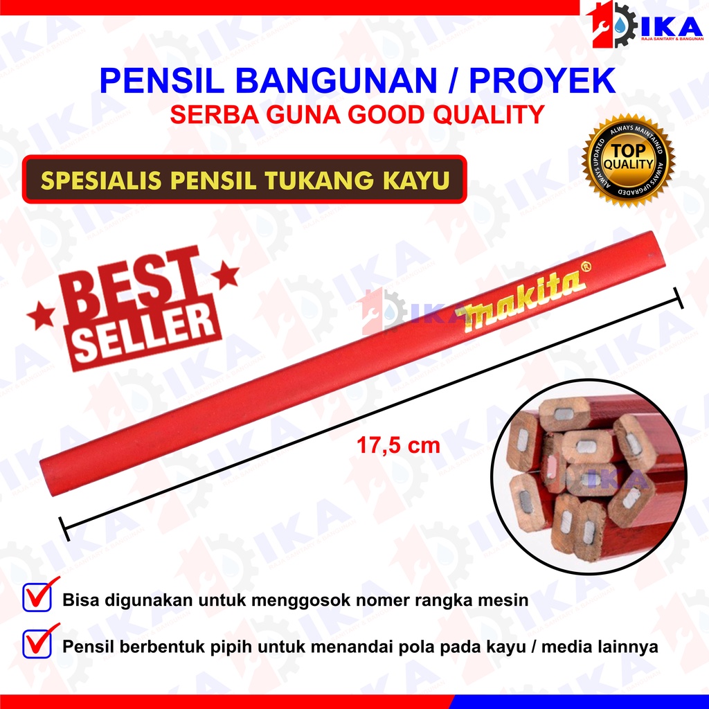 PENSIL TUKANG / PENSIL TUKANG PER PCS &amp; GROSS / PENSIL TUKANG MAKITA