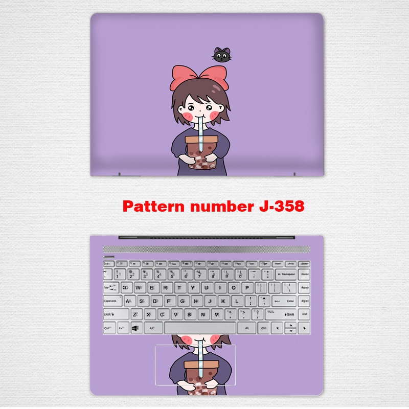 2pcs Stiker Pelindung Laptop Universal Motif Kartun Bahan VINYL 12 13 14 15.6 Inch Asus UX21 UX501 S500 TP300L TX201 E203