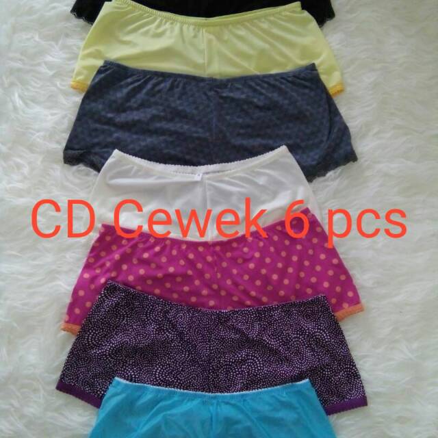 CD cewek 6 PCS/CD nylon/pakaian dalam/under wear wanita