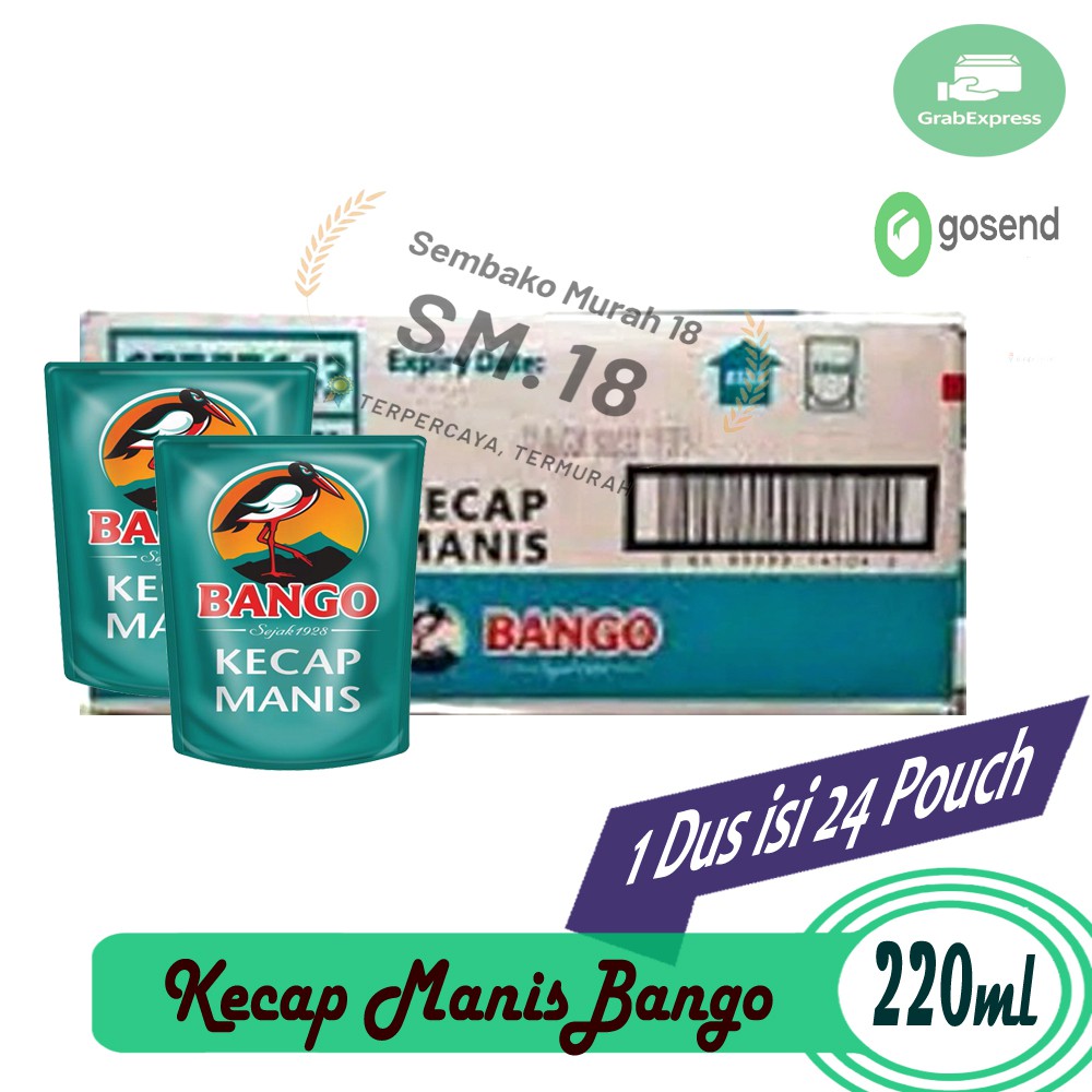 KECAP MANIS BANGO KEMASAN 220ML PER DUS ISI 24PCS - GROSIR TERMURAH