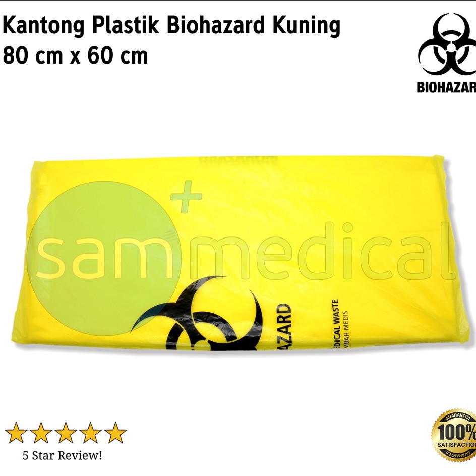 Kantong Plastik Biohazard Kuning @50 pcs
