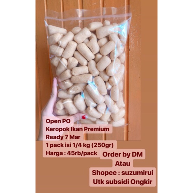 

Keropok Ikan Premium bentuk LONJONG 250gram