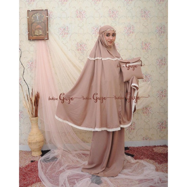 Mukenah renda katun rayon by fashion gayo