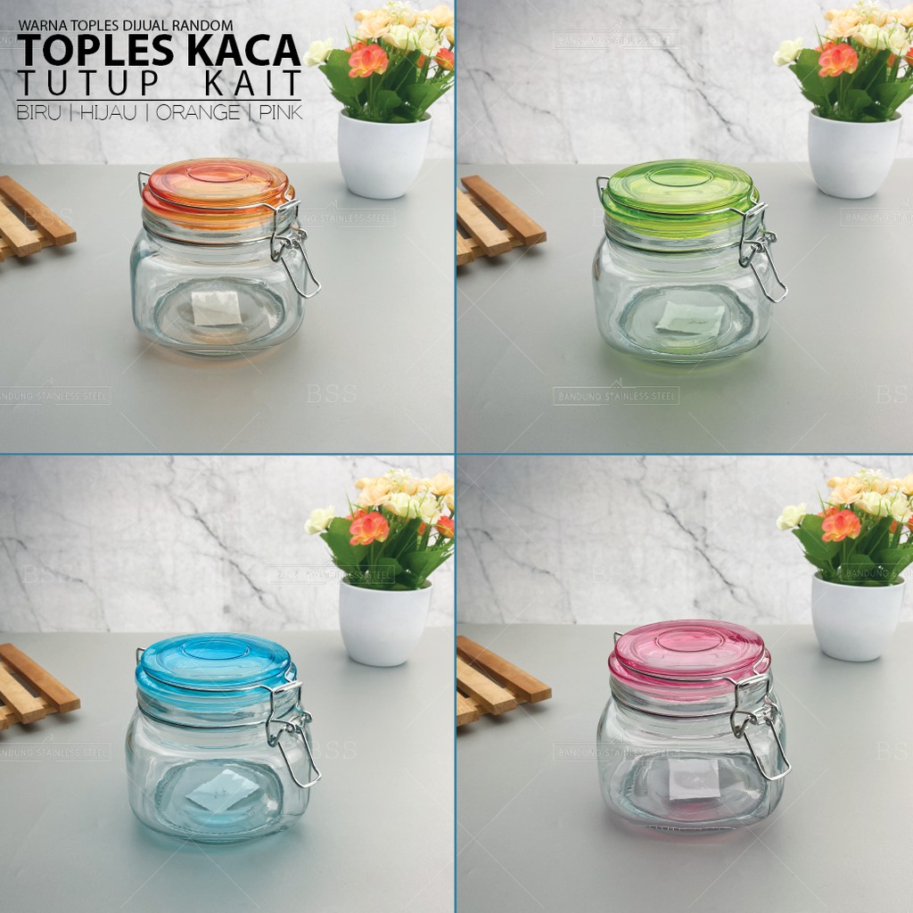 Toples Keler Kaca Tutup Kait Cemilan Kue Kering Lebaran Warna Lucu Menarik Jual Random