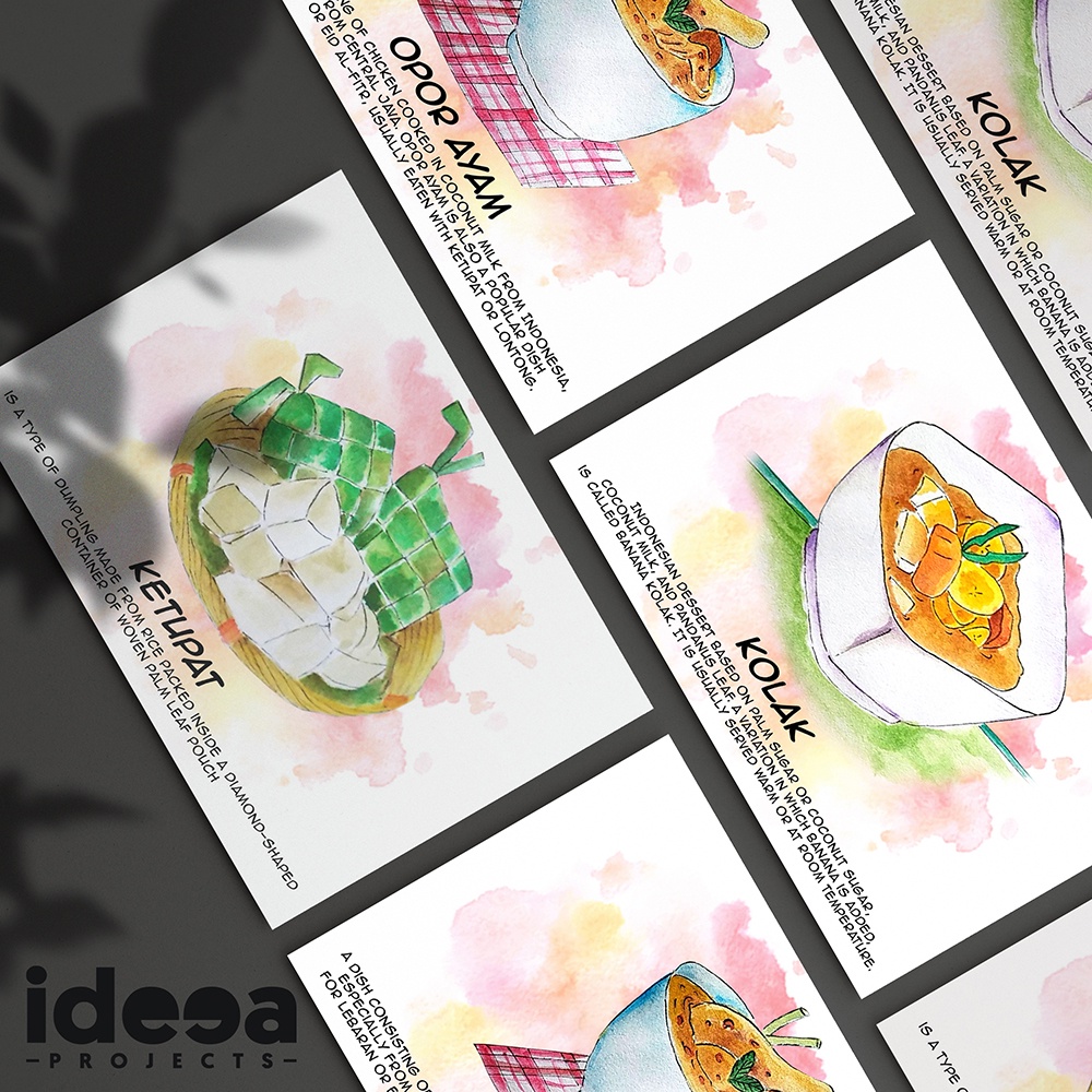 

Postcard/ Kartu Pos Makanan Indonesia Seri 1