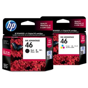 PAKET TINTA HP 46 BLACK + COLOUR ORIGINAL