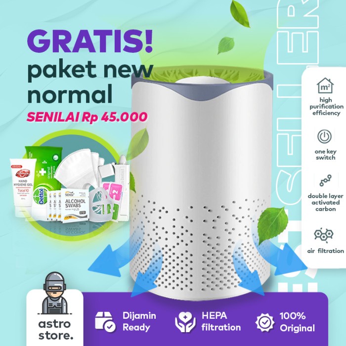 Ready - Air Purifier Hepa Filter Mini - Air Purifier Uv Murah Nobico Hepa