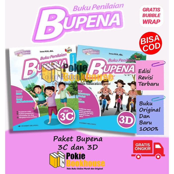 

❤BISA COD❤ BEST SELLER ORIGINAL PAKET BUPENA 3C & 3D UNTUK SD MI K13N - ERLANGGA