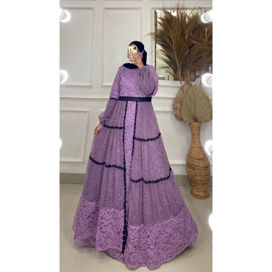 AF. HUMAIRA DRESS BROKAT GAMIS HUMAIRA GAMIS PESTA GAMIS MODERN GAMIS KONDANGAN HOMIE DRESS GAMIS KE