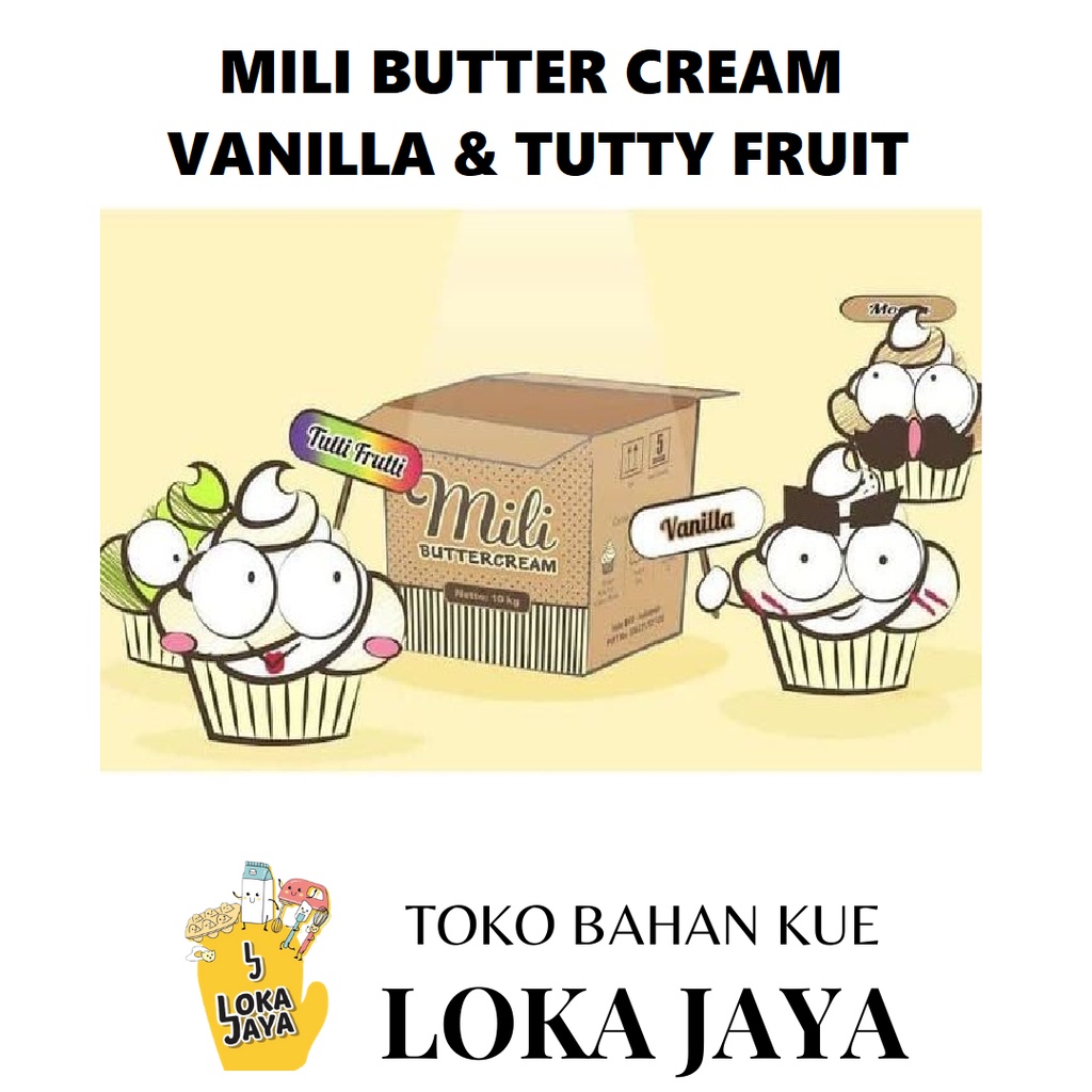MILI BUTTERCREAM TUTTY FRUIT & VANILLA 10 KG