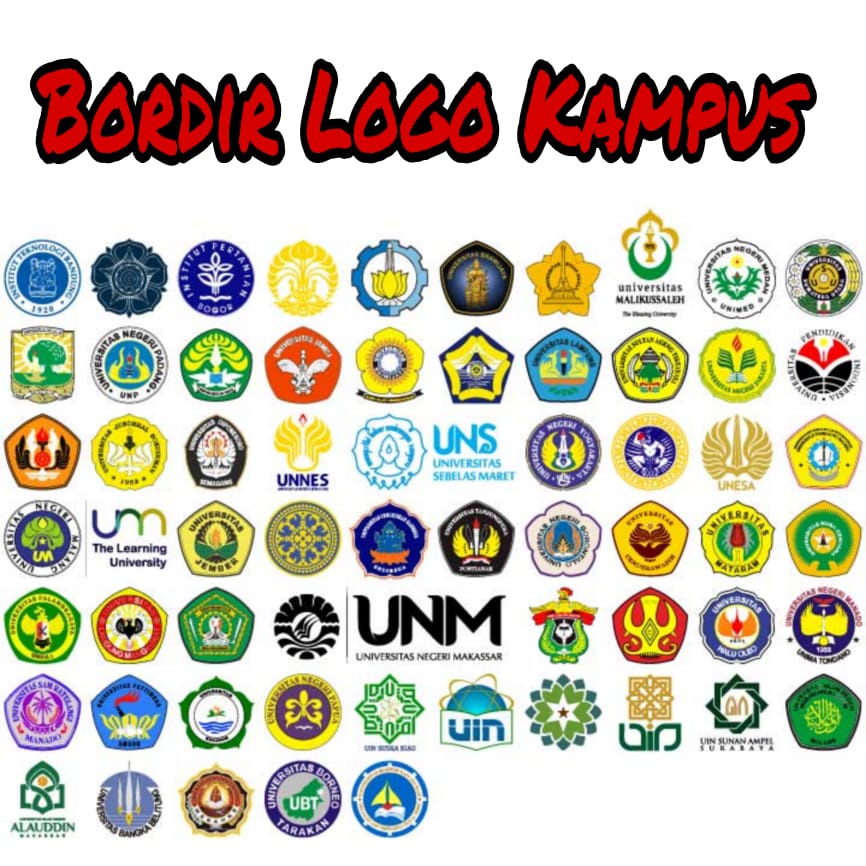 

BORDIR LOGO KAMPUS - BISA SATUAN TERMURAH - BEBAS CUSTOM DESAIN