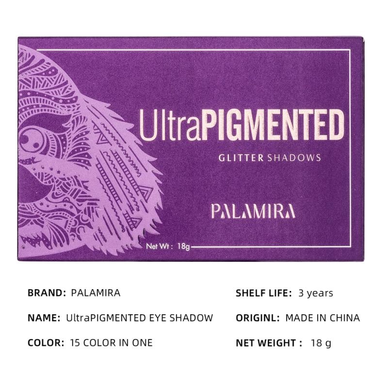 Palamira Eyeshadow Ultra Pigmented 15 Color Eyeshadow Palette Eyeshadow Matte Eyeshadow Glitter Eyeshadow Palamira