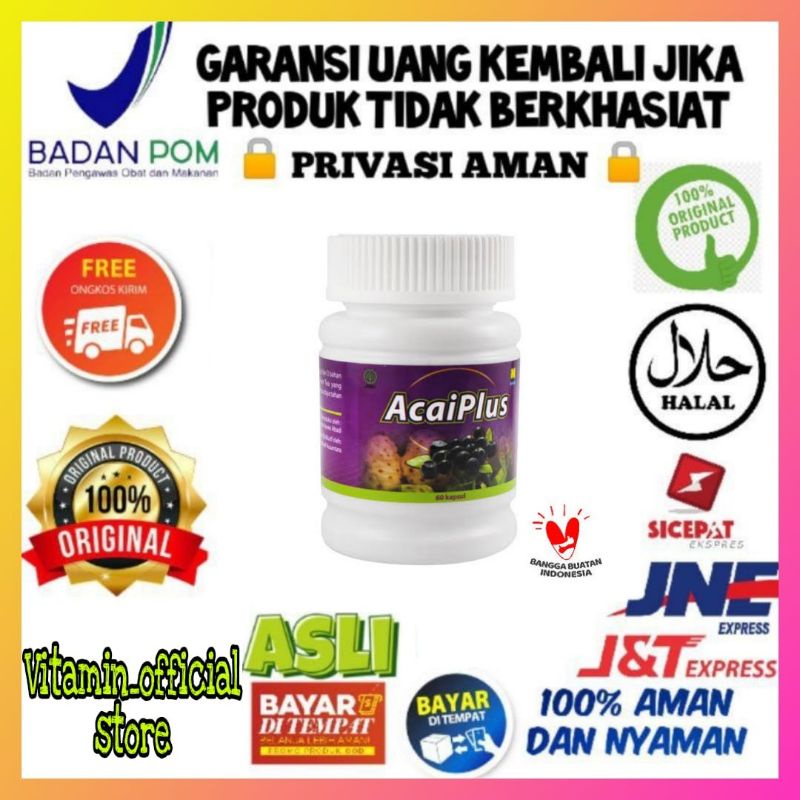 Acaiplus Acai Berry Pelangsing Nasa Tanpa Diet Original Herbal Alami