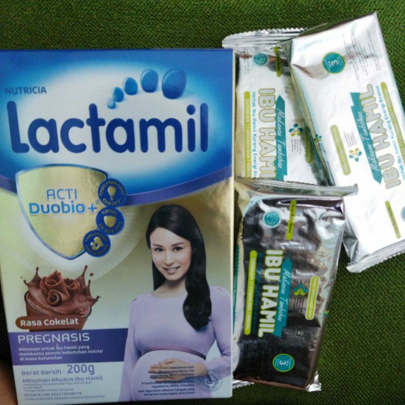 Lactamil pregnasis rasa coklat 200gr + free makanan tambahan ibu hamil