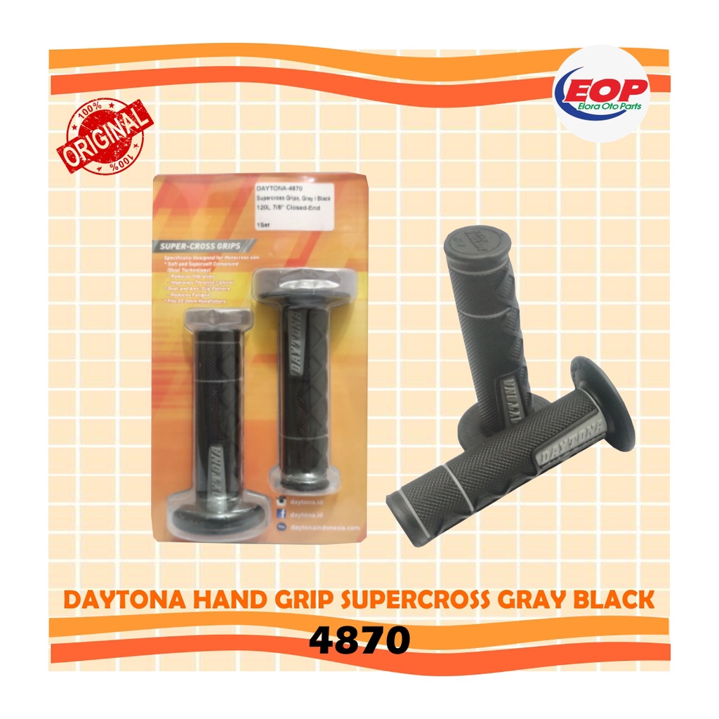 Daytona Grip Supercross Gray Black 4870 Original