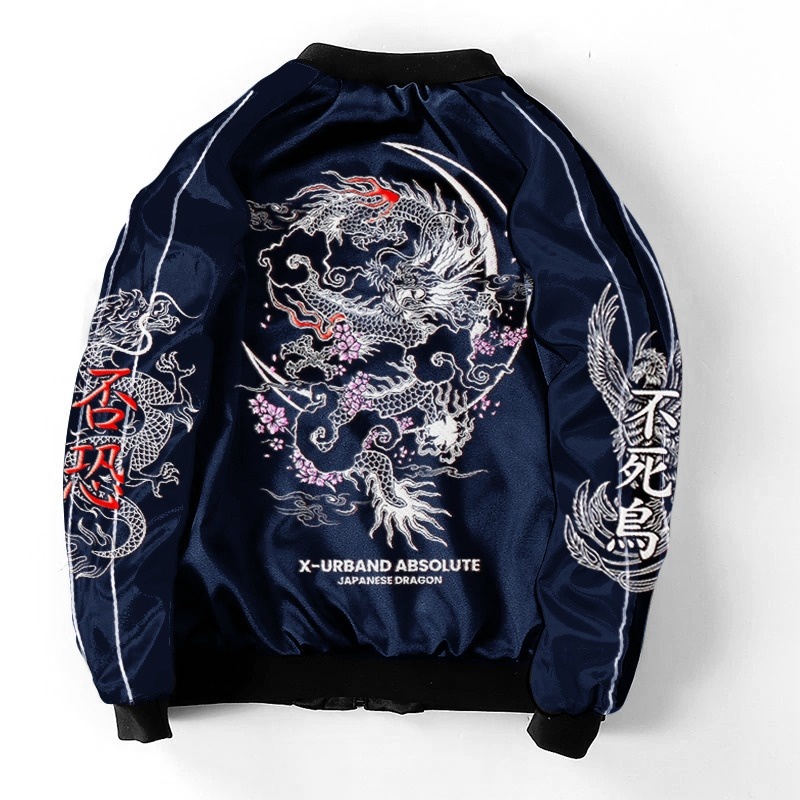 Jaket  Bomber Pria Wanita X Urban Dragon Terbaru Full Bordir