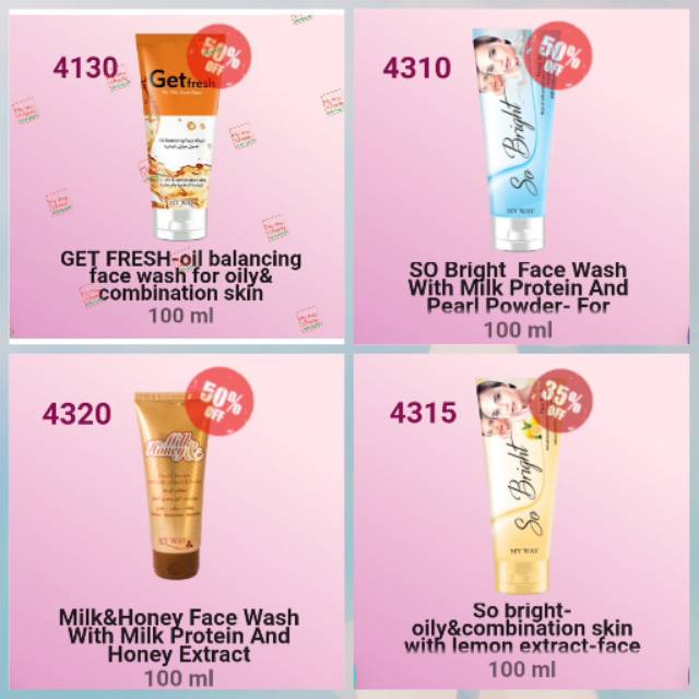 My Way Face Wash So Bright, Milk Honey, Get Fresh