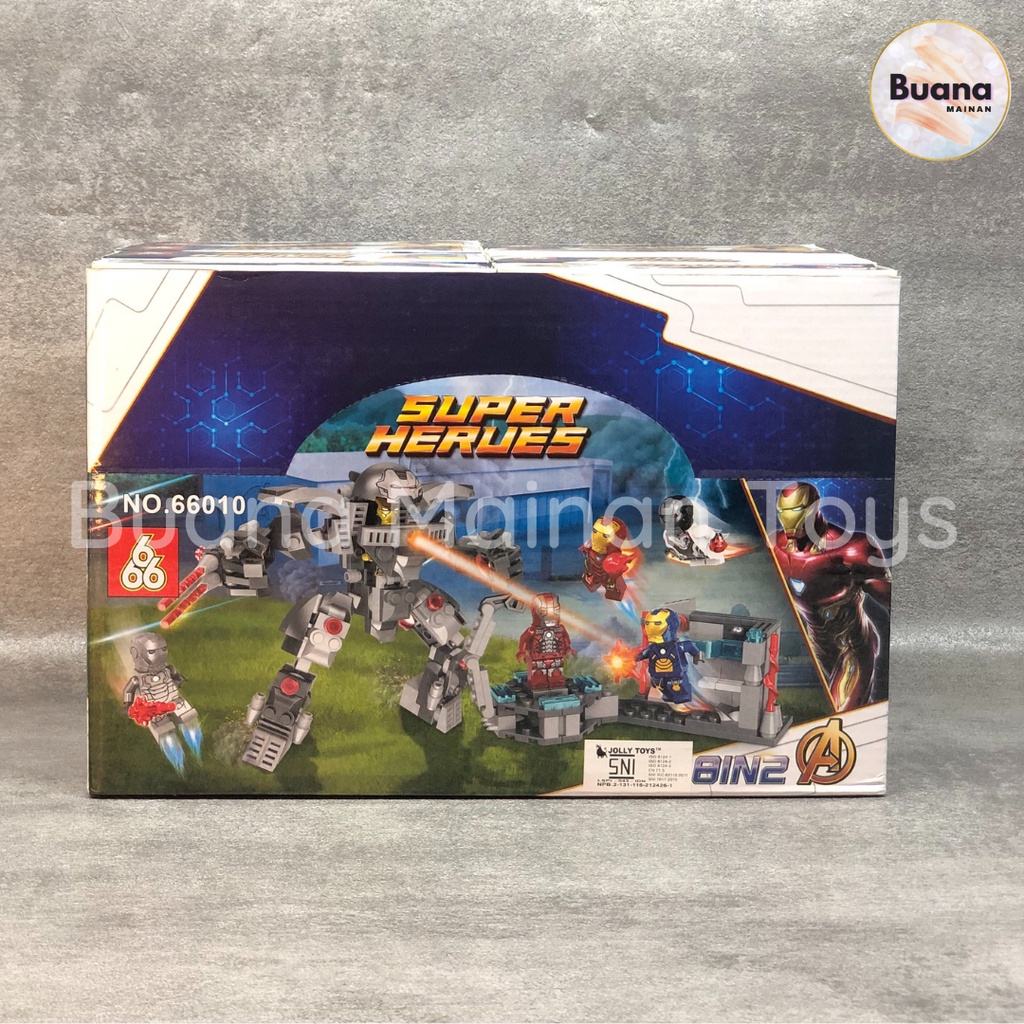 BRICKS SUPER HEROES IRON MAN SUIT BRICK PERANG IRONMAN 8 IN 1 MAINAN EDUKASI ANAK COWO CEWE KARAKTER PAHLAWAN STARK 66010