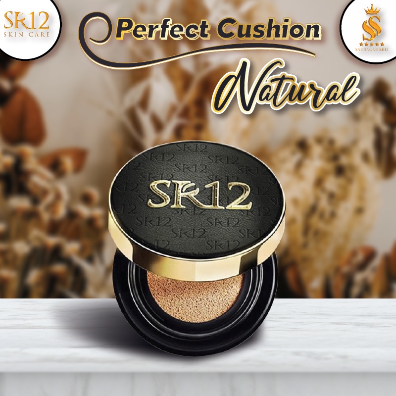 Perfect Cushion Natural Sr12 / Bedak Original / Premium / Oil Control / Bedak Terlaris / Bedak Sultan / Penghilang Bekas Jerawat / bpom / saudagarsr12