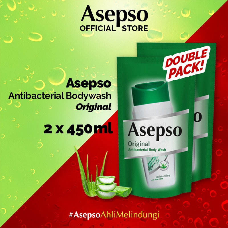 Jual Asepso Bundling 2 Pcs Sabun Cair Body Wash Original 450 Ml