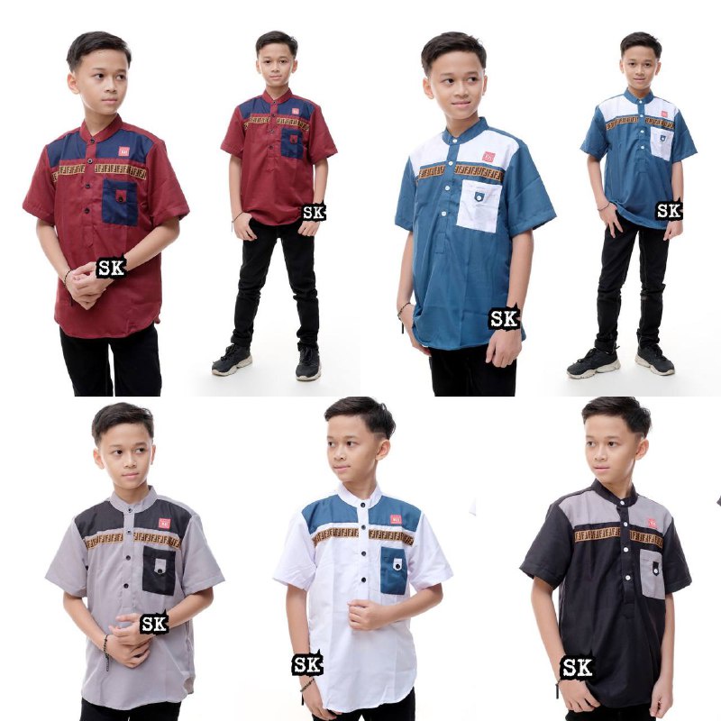 Baju koko kurta anak tanggung lengan pendek terbaru