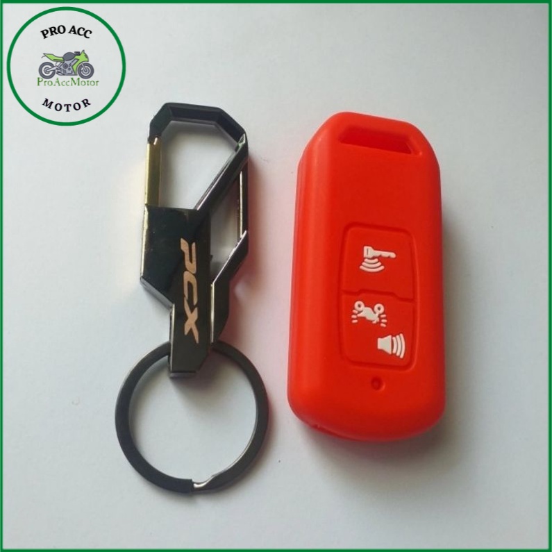 Gantungan kunci logo exclusif Honda PCX 160 + Cover silikon remote smart key