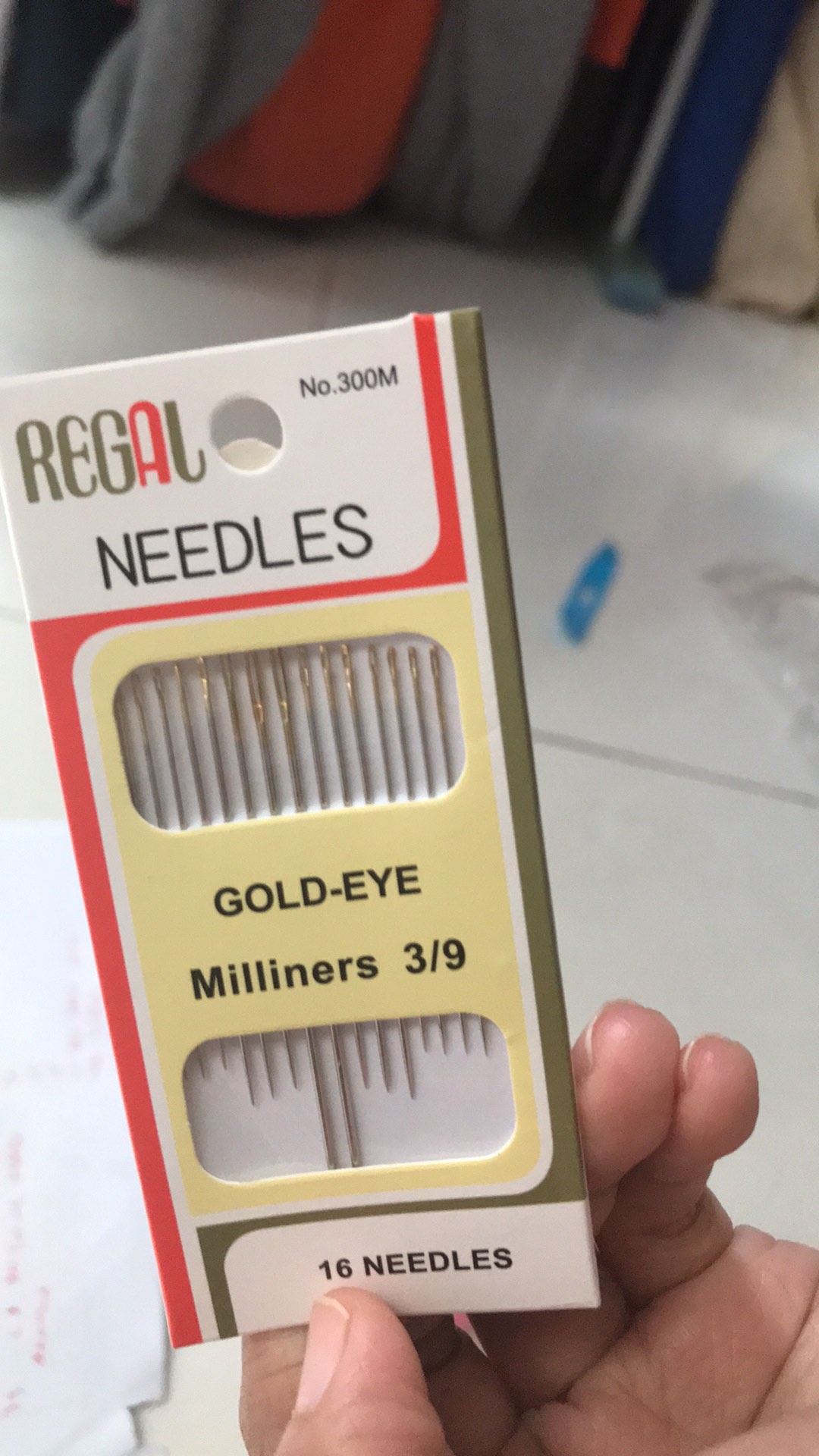 Jarum Jahit Tangan Regal Gold Eye Milliners 3/9 Isi 16 Pcs