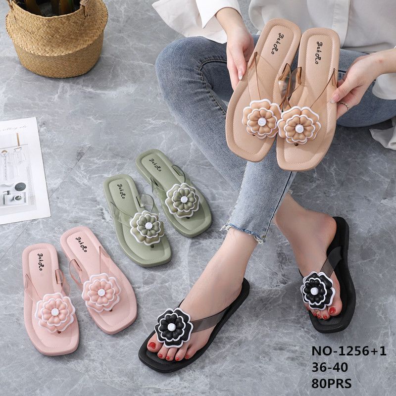 Sandal Wanita Jelly Jepit Bekro 1256 Bunga