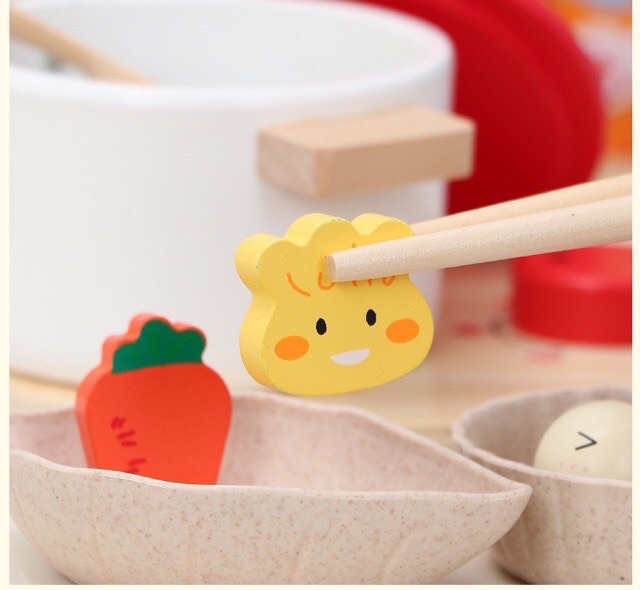 Mainan masakan - wooden kitchen toys - pretend toys - hot pot set toys - hadiah anak cewek cowok