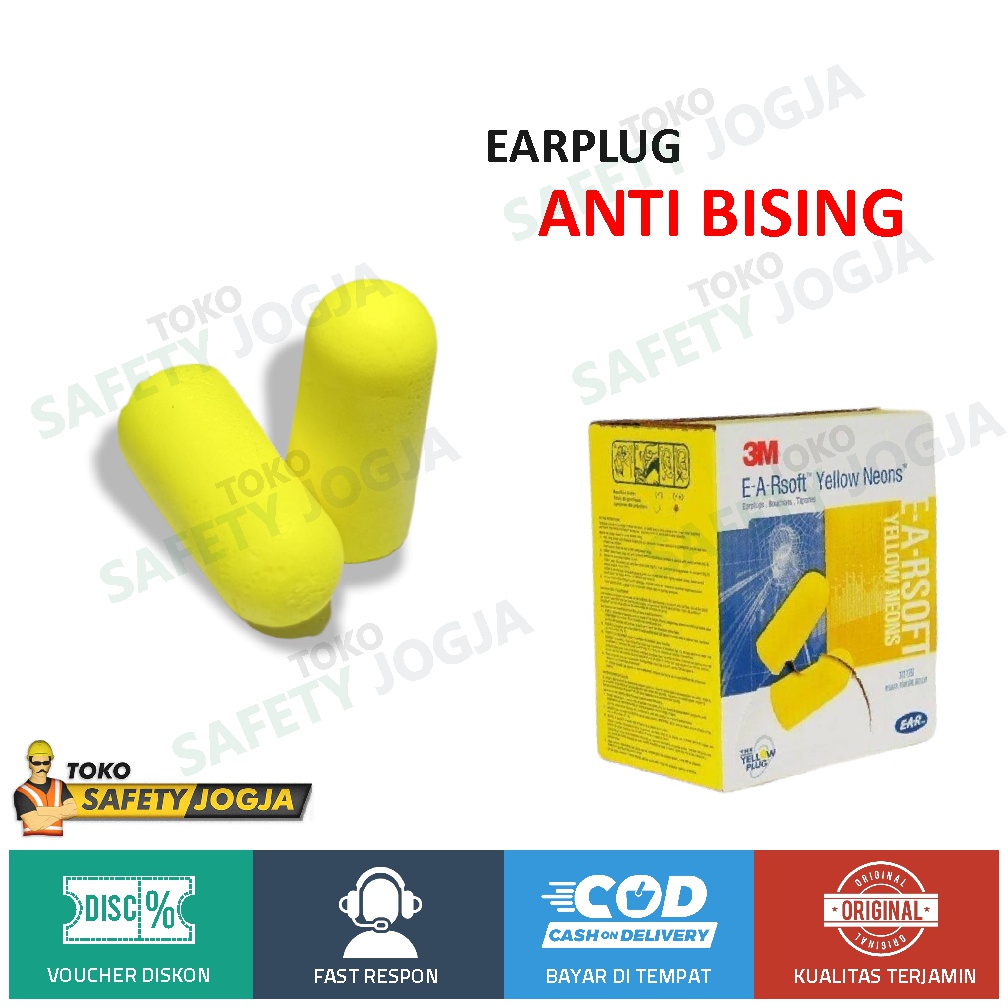 EARPLUG 3M EARPLUGS PENYUMBAT TELINGA ANTI BISING