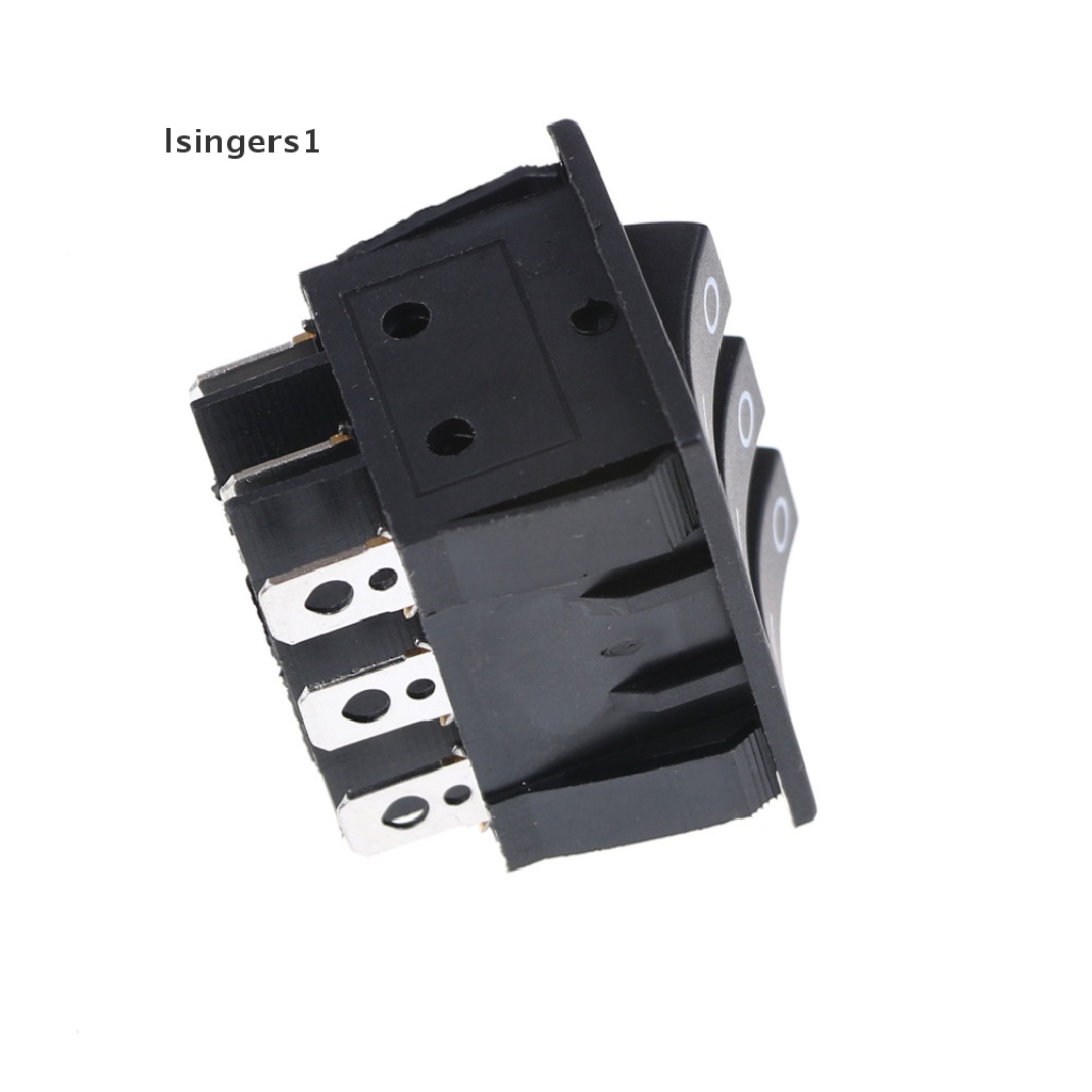 (lsingers1) Kcd3 34x40 Saklar Rocker Switch 9 Pin 2 Posisi Warna Hitam