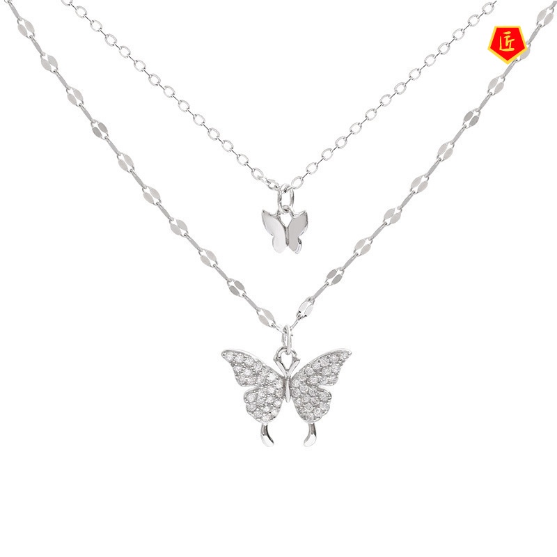 [Ready Stock]Butterfly Necklace 2021new Women's Niche Design Light Luxury