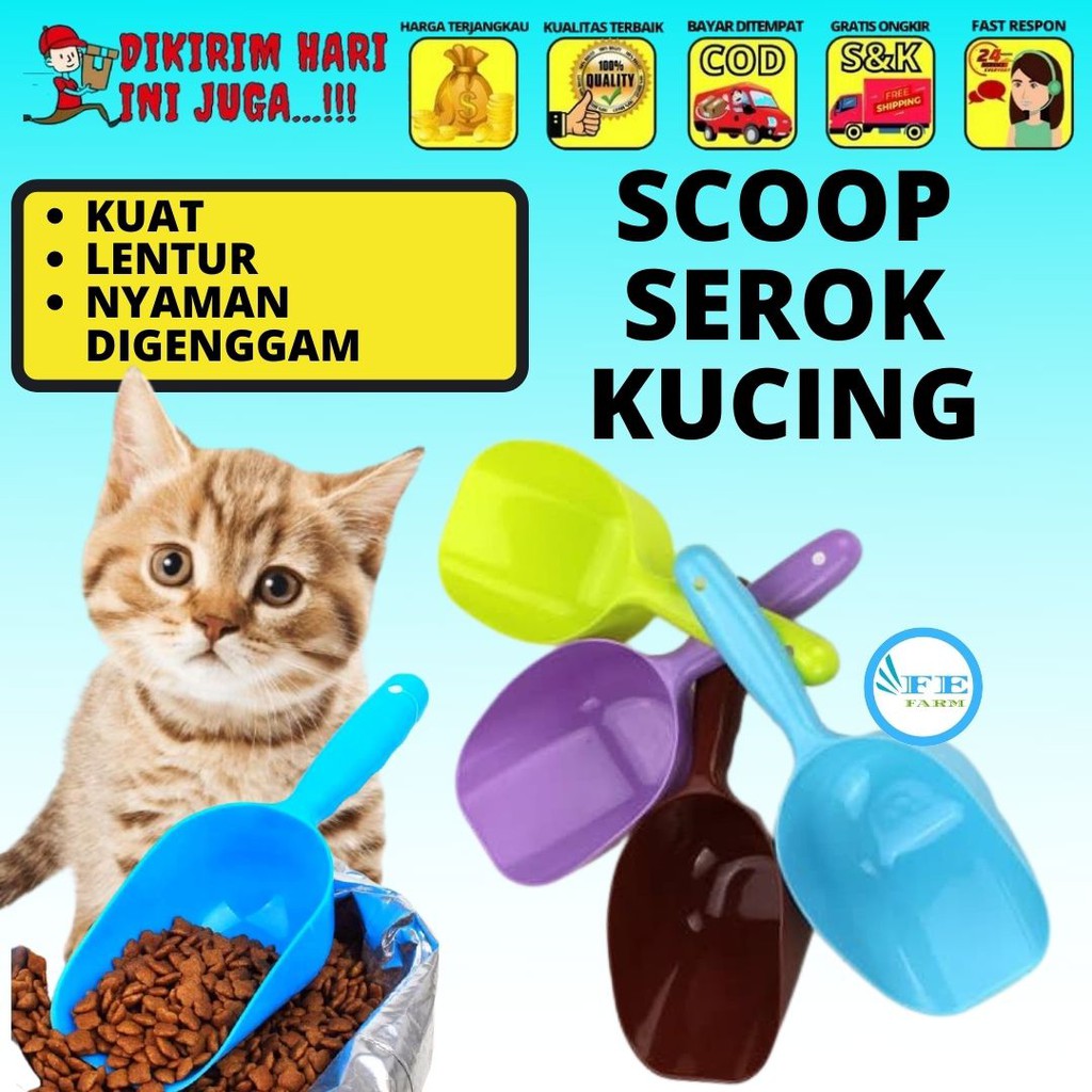 Sekop scoop serok makanan anjing Kucing FEFARM