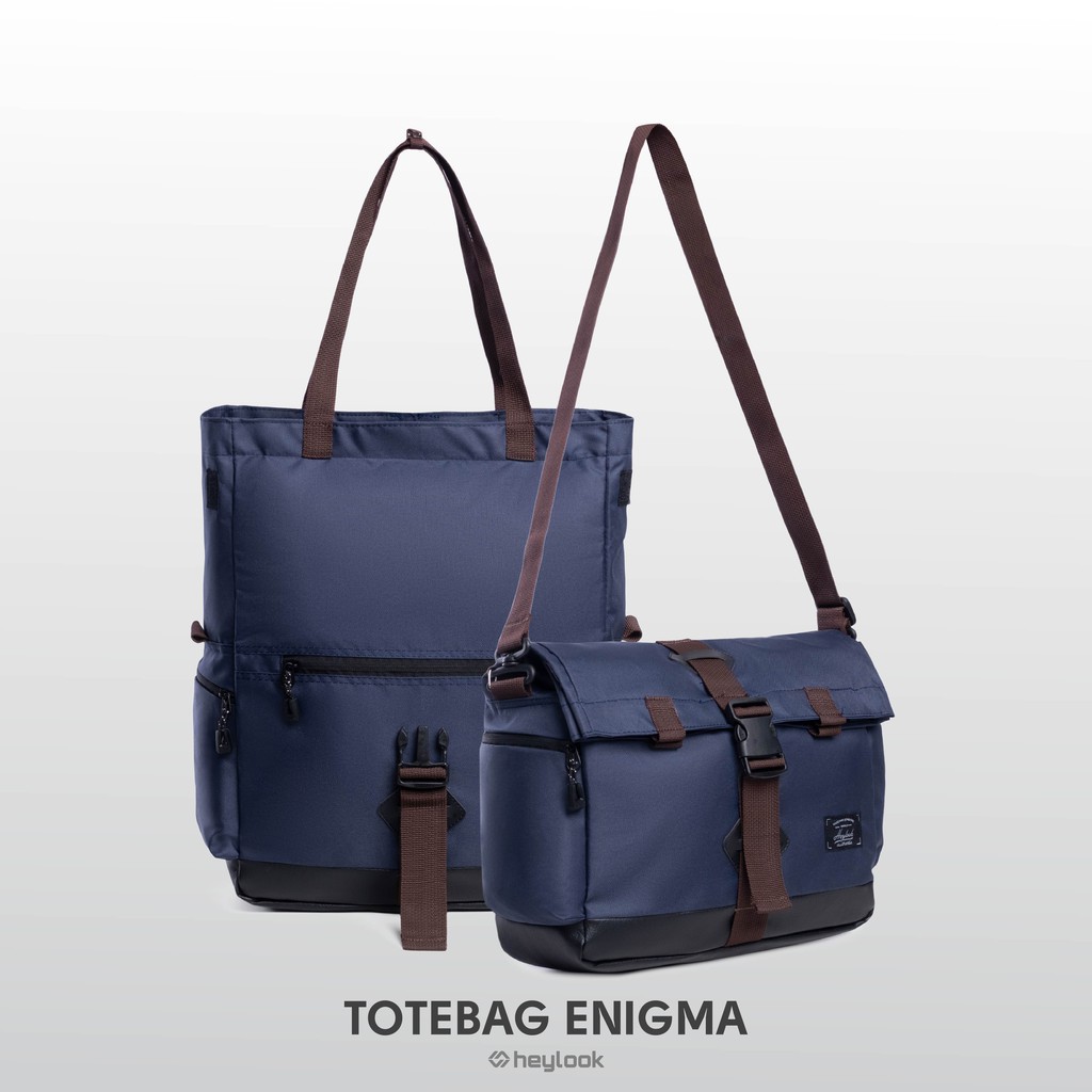 HEYLOOK Project - Tote Bag ENIGMA Tas Selempang Laptop Tas Multifungsi Pria Tas Jinjing Pria Wanita Kuliah