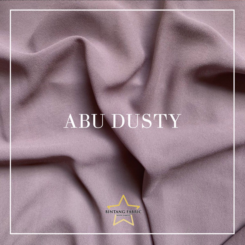 Bahan Kain Ceruti Ceruty Baby doll Premium 1/2 meter-Abu Dusty