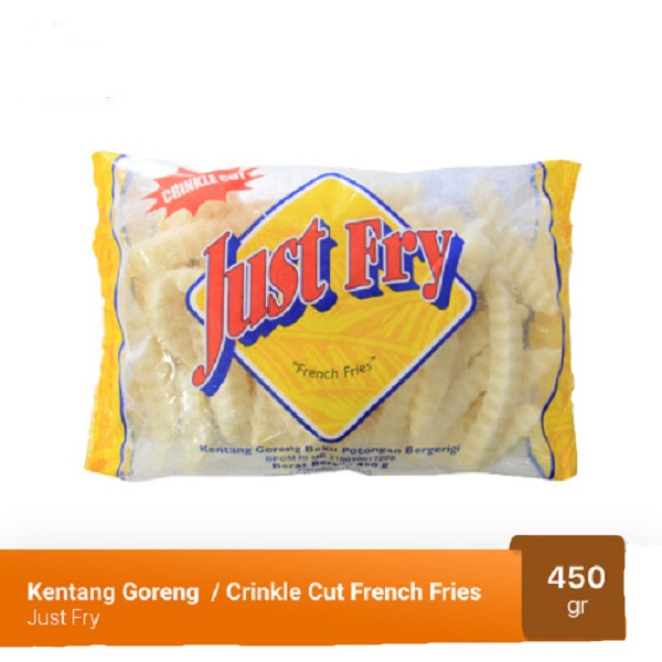 KENTANG GORENG JUST FRY CRINKLE CUT 450GR FRENCH FRIES BEKU HALAL