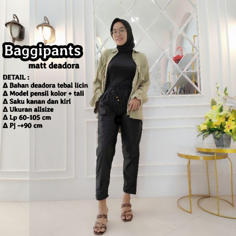 [Fashion Muslim] CELANA BAGGYPANTS dan ROK HITAM edition | celana panjang pensil rok mayung deadora terbaru terlaris