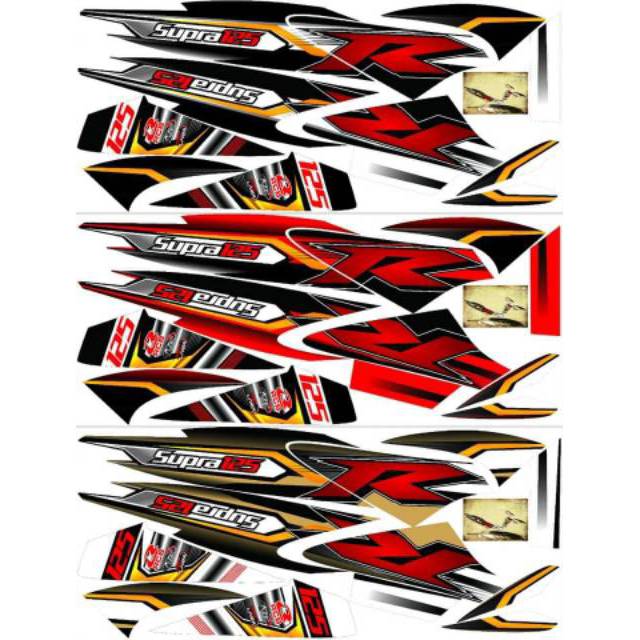 Striping Supra X 125 R Variasi Sticker List Lis Motor List Body List Stiker Lis Li Skotlet List Shopee Indonesia