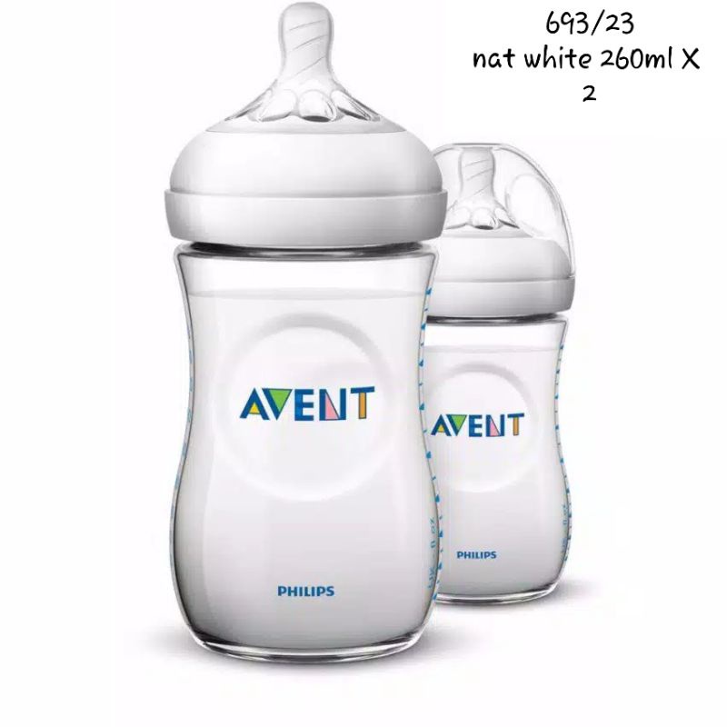 Avent natural wide neck bottle 125m , 260ml single dan twin l SCF690/13 botol bayi