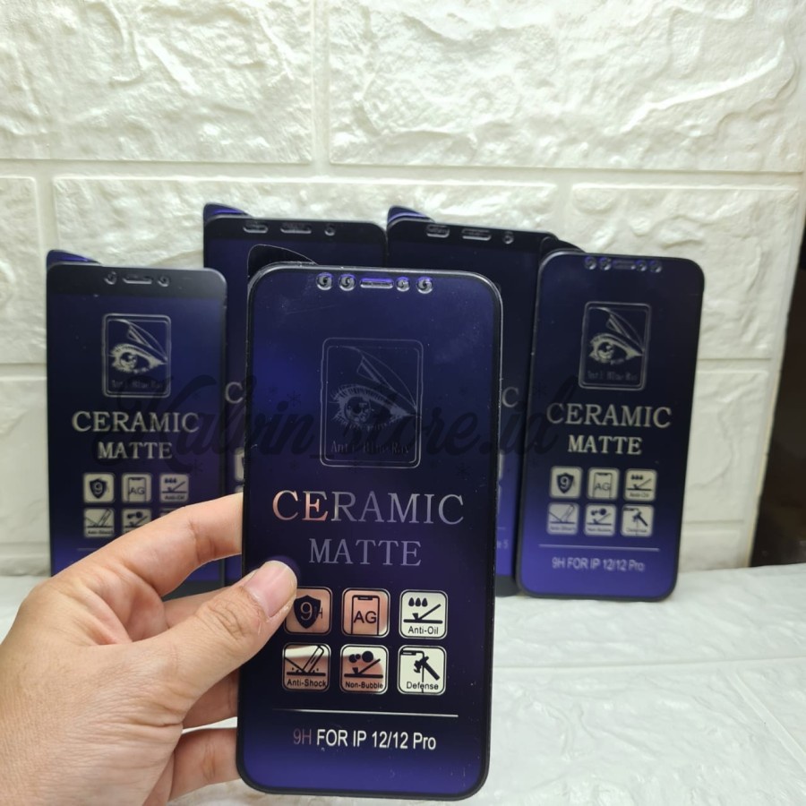 IPHONE 12 MINI IPHONE 12 12 PRO 12 PRO MAX PROMAX ANTI GORES CERAMIC LENTUR BLUE LIGHT MATTE ANTI MINYAK SCREEN GUARD PELINDUNG LAYAR PELINDUNG MATA