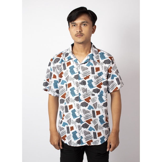 FORTGLASS HAWAI STRADA KEMEJA MOTIF PRIA BAJU PANTAI COWO BALI REGGAE COWO PENDEK SANTAI RAYON PREMIUM