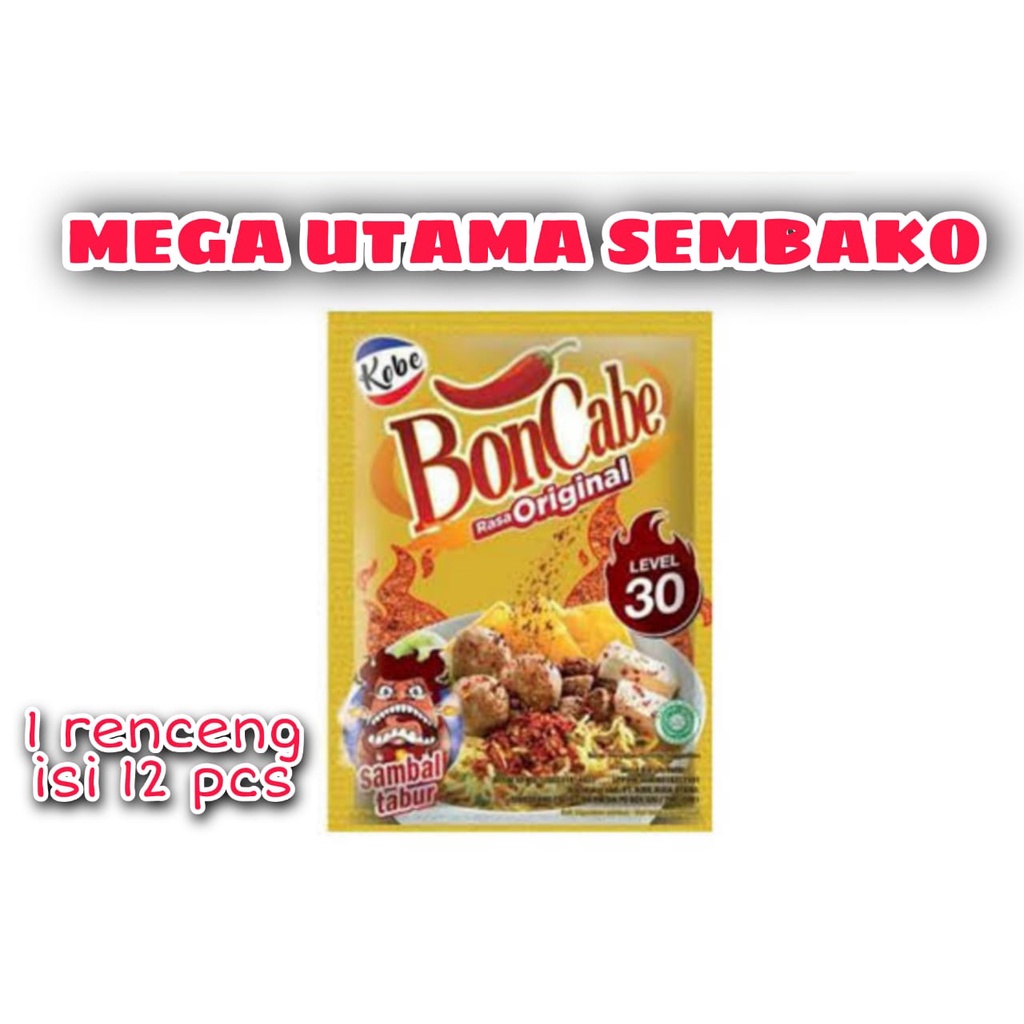 

boncabe level 30 sambal tabur rasa original per renceng isi ( 12 x 4,5 gr )