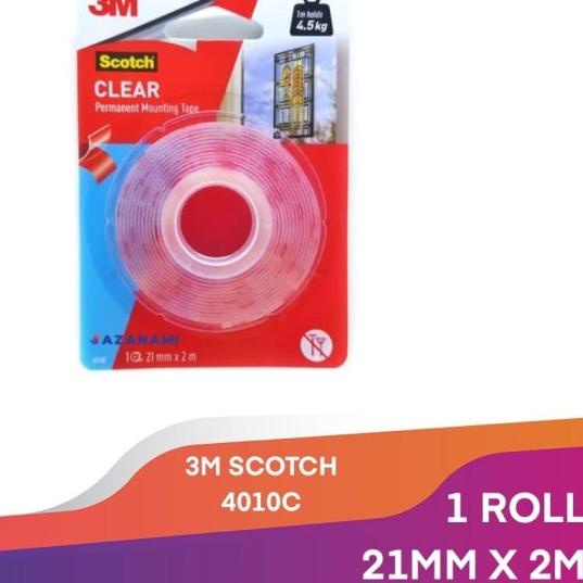 

♟ 3M SCOTCH 21MM X 2M DOUBLE TAPE 3M VHB MOUNTING CLEAR HOLD 4.5KG 4010C ☂