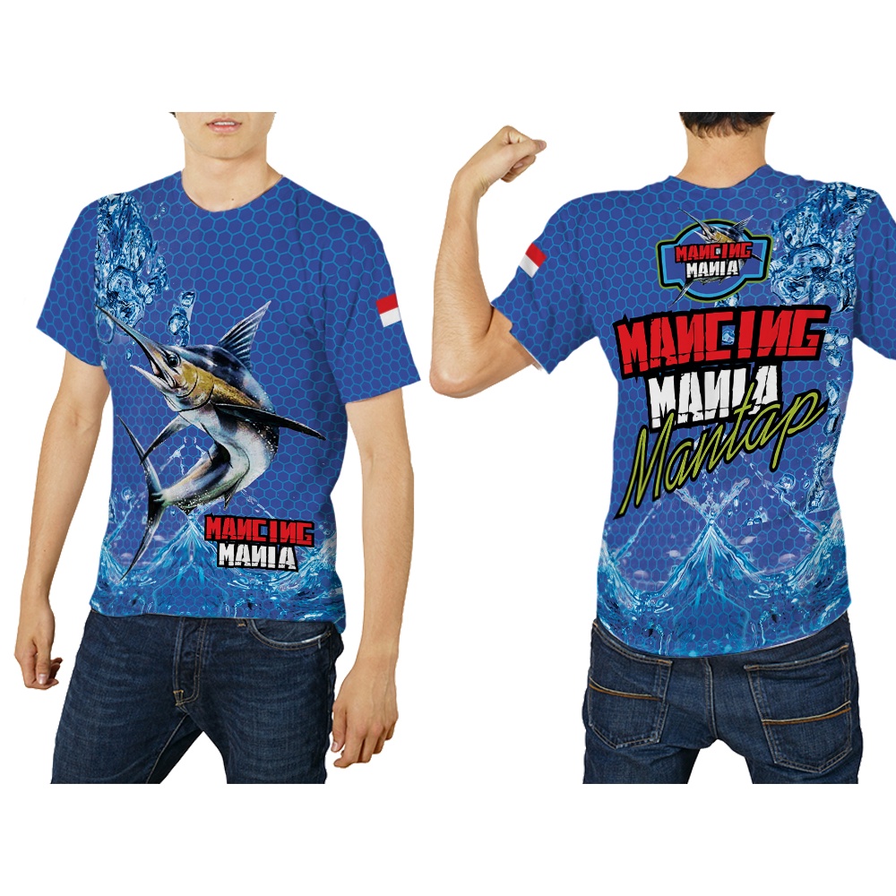 Kaos Mancing Mania Pria | Kaos Mancing Mania Murah | Kaos Mancing Mania Lengan Pendek [Riashop]