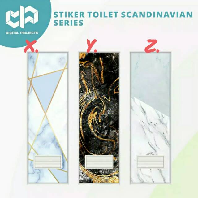 Sticker pintu  kamar  mandi  motif marmer Shopee Indonesia 