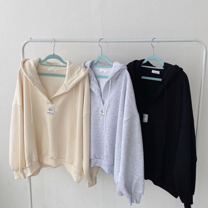 SANDY OVERSIZE HOODIE WANITA | SWEATER SIZE M.L.XL FASHION | SWEATER STYLE KOREAN