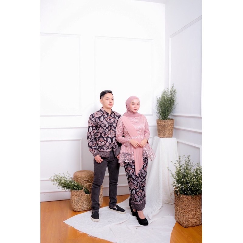 Set Couple Batik Semi Prancis Amalia ( 6 varian warna ) by Nashimie_Store