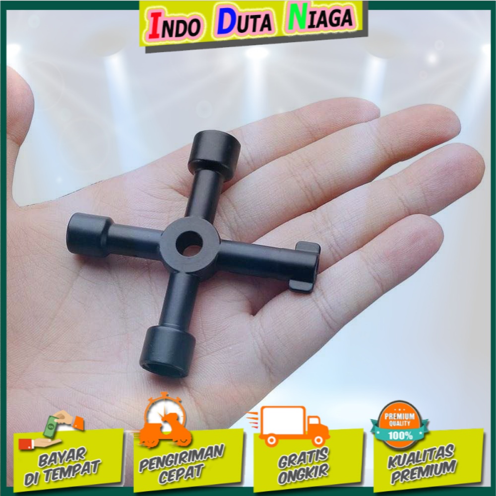 DIHAKI Kunci Pas Multifungsi 4in1 Elevator Cross Triangle Key LXX3116